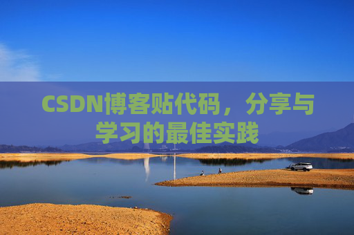 CSDN博客贴代码，分享与学习的最佳实践
